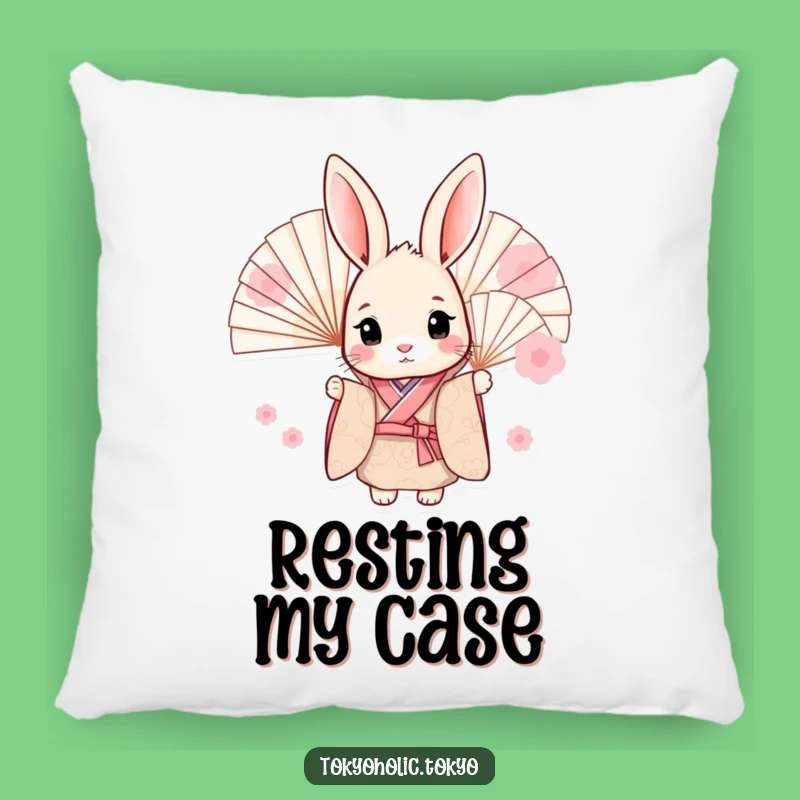 Funny Sweet Bunny Kimono Pillow: Soft Peeking Rabbit Cushion, Cozy Funny Gift Accent