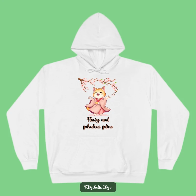 Funny Cat Kimono Hoodie: Cozy Blossom Dancer Sweatshirt, Perfect Elegant Funny Gift